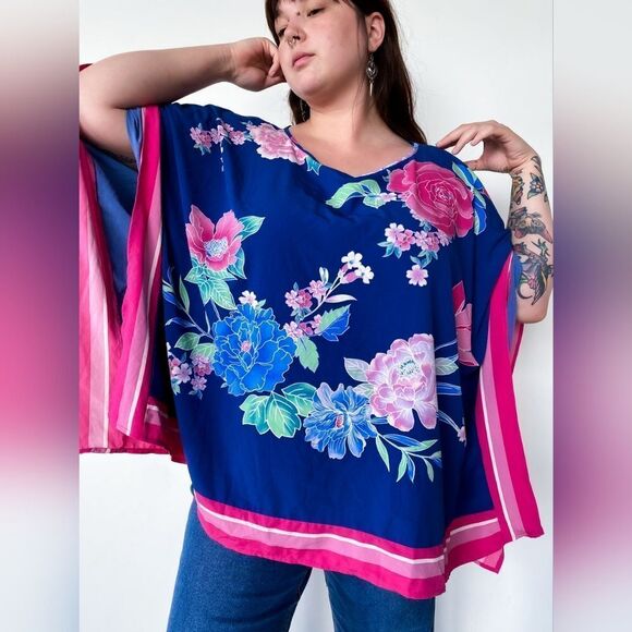 Vintage Bob Mackie poncho style blouse sz medium - Picture 1 of 5